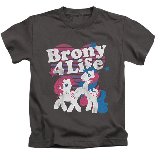 My Little Pony Retro Brony 4 Life Juvenile Kids Youth T Shirt Charcoal