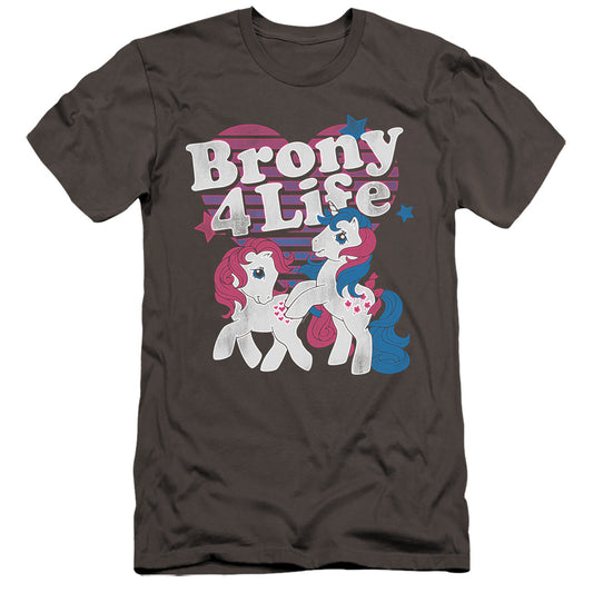 My Little Pony Retro Brony 4 Life Premium Bella Canvas Slim Fit Mens T Shirt Charcoal