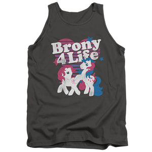 My Little Pony Retro Brony 4 Life Mens Tank Top Shirt Charcoal