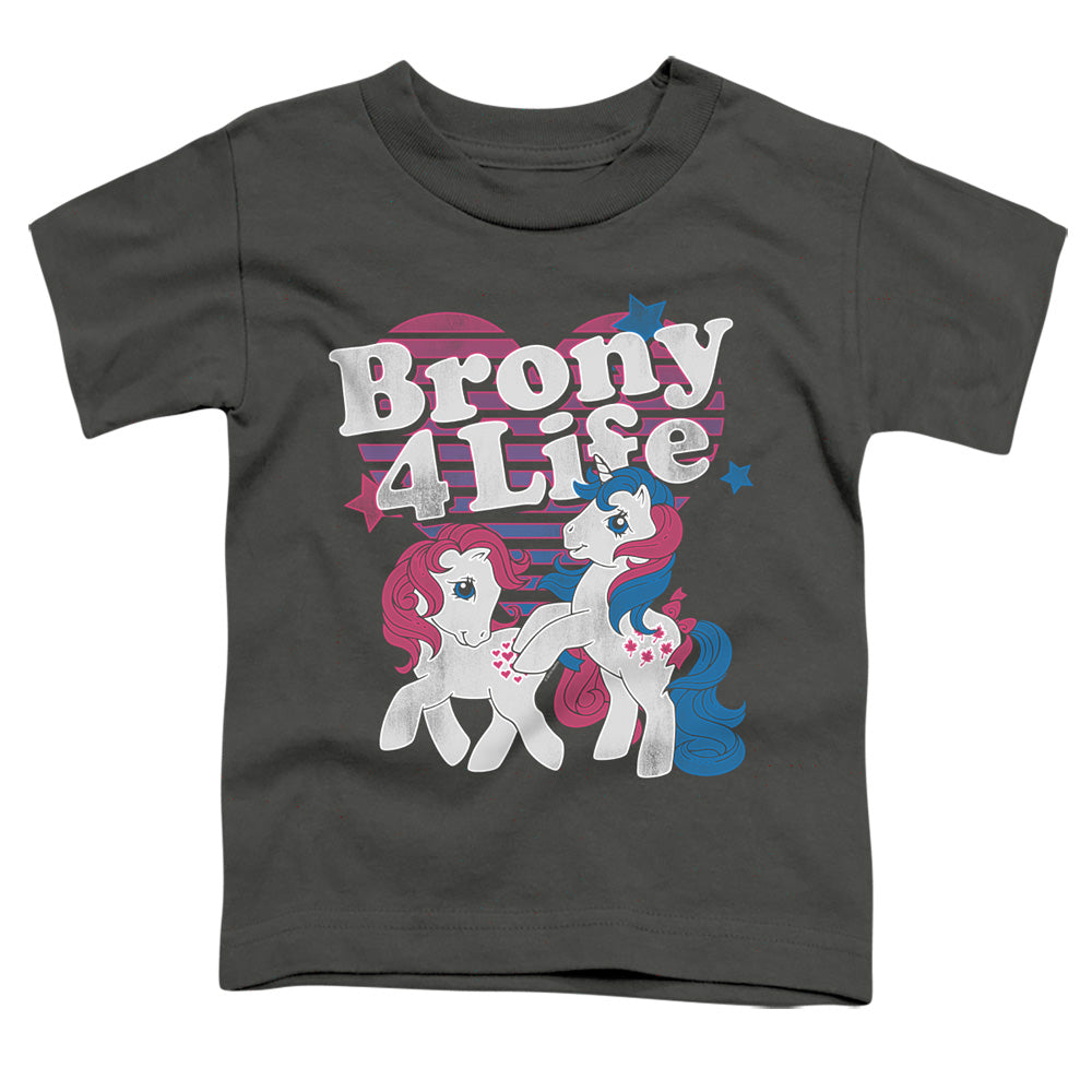 My Little Pony Retro Brony 4 Life Toddler Kids Youth T Shirt Charcoal