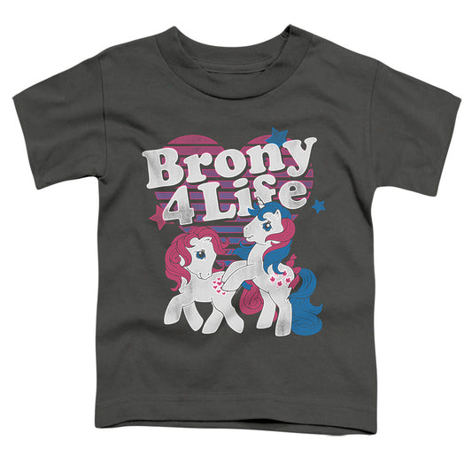 My Little Pony Retro Brony 4 Life Toddler Kids Youth T Shirt Charcoal