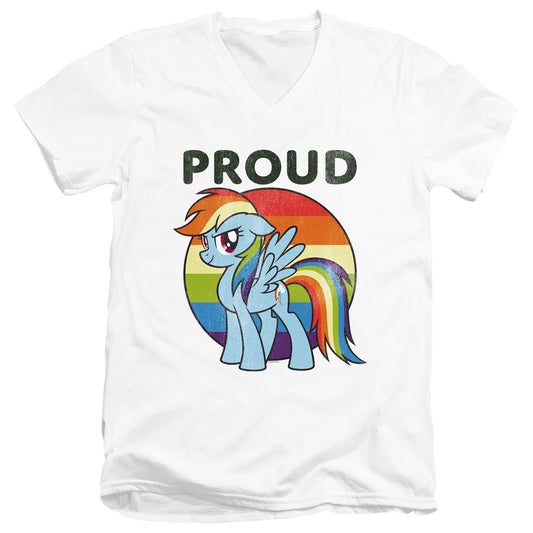 My Little Pony Tv Proud Mens Slim Fit V-Neck T Shirt White