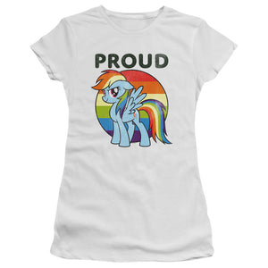 My Little Pony Tv Proud Junior Sheer Cap Sleeve Womens T Shirt White