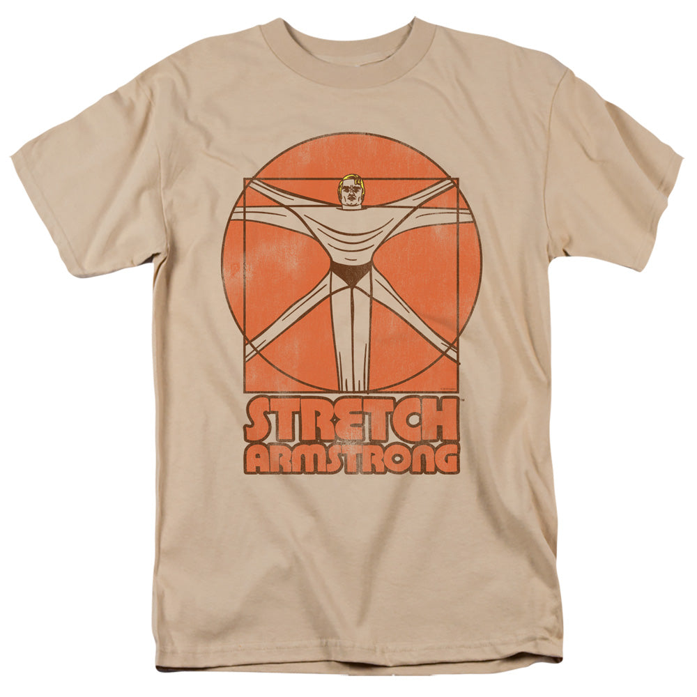 Stretch Armstrong Vitruvian Stretch Mens T Shirt Sand