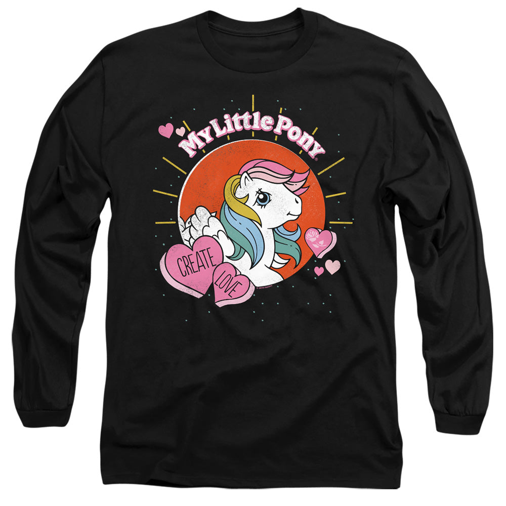 My Little Pony Retro Create Love Mens Long Sleeve Shirt Black