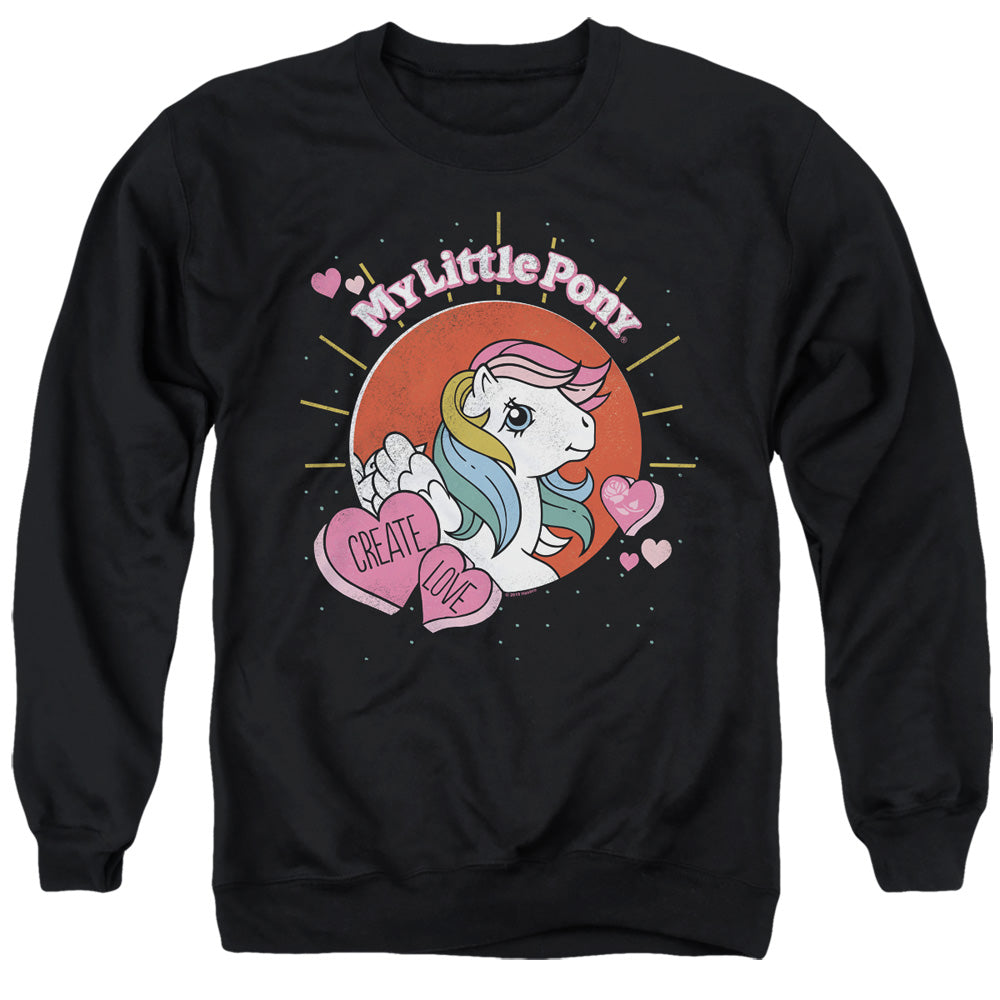 My Little Pony Retro Create Love Mens Crewneck Sweatshirt Black