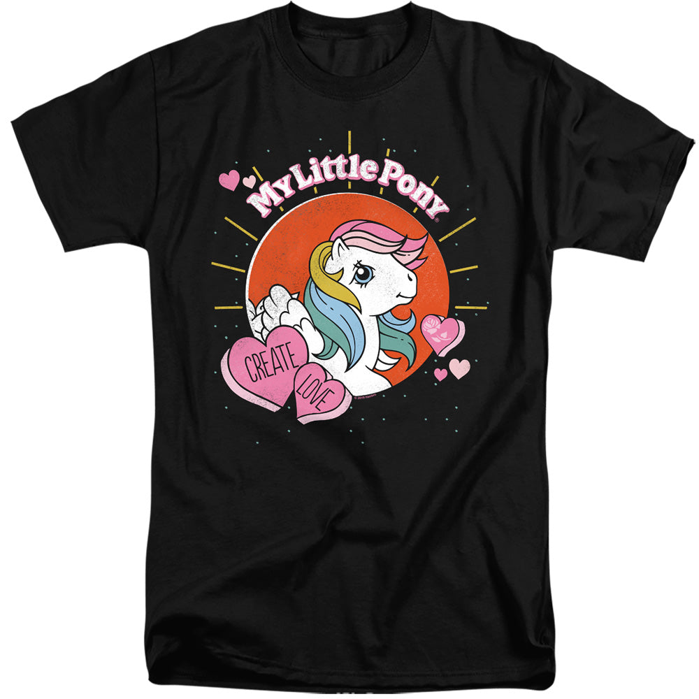 My Little Pony Retro Create Love Mens Tall T Shirt Black