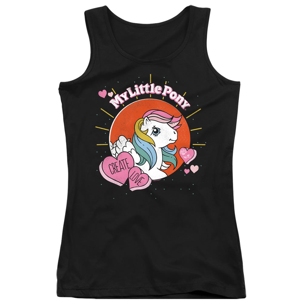 My Little Pony Retro Create Love Womens Tank Top Shirt Black