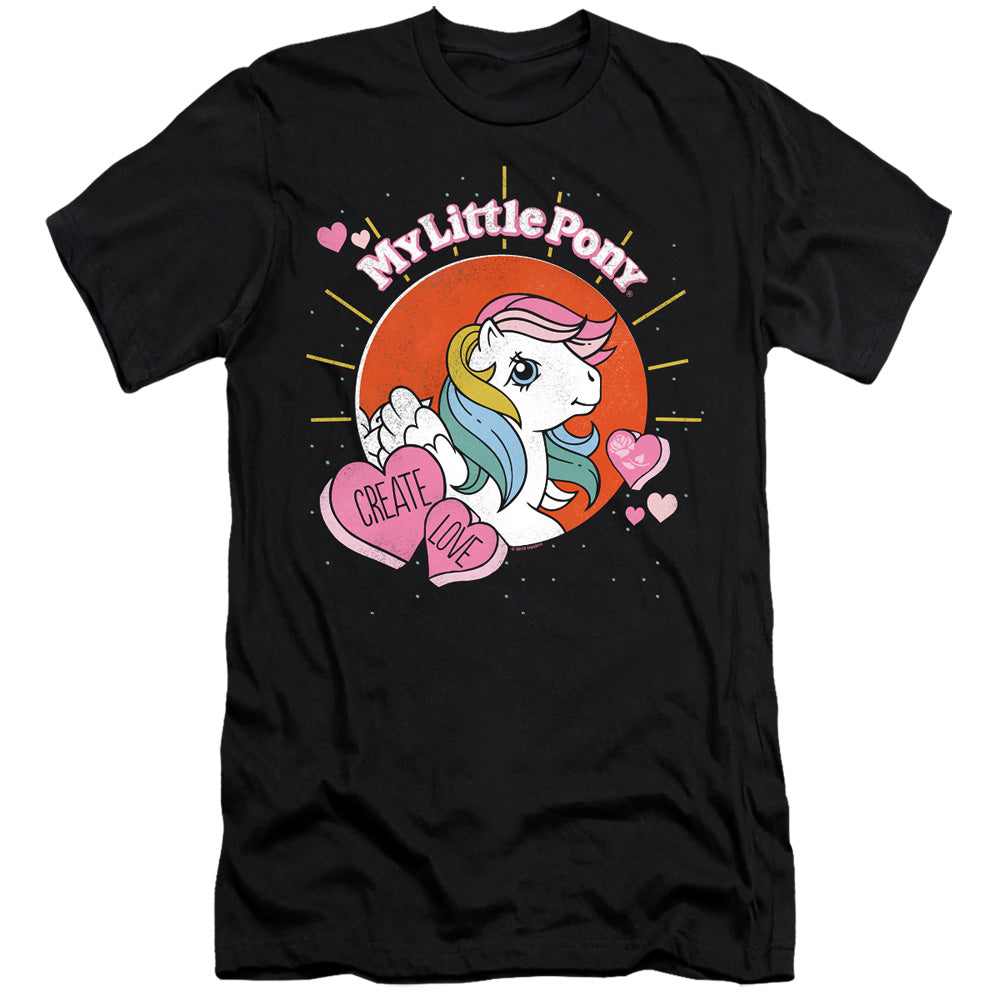 My Little Pony Retro Create Love Premium Bella Canvas Slim Fit Mens T Shirt Black