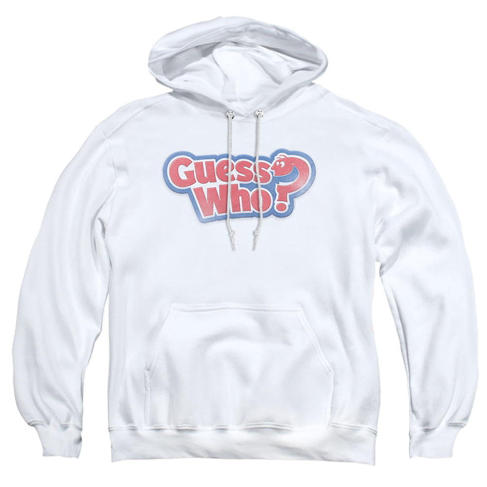 Guess Who Guess Who Distressed Logo Mens Hoodie White