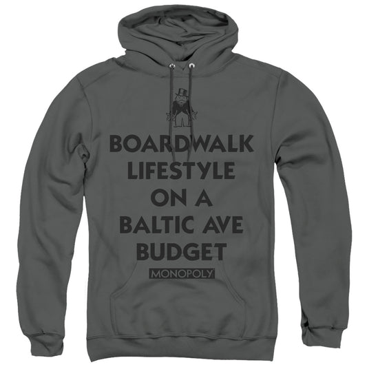 Monopoly Lifestyle Vs Budget Mens Hoodie Charcoal