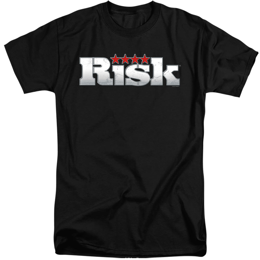 Risk Logo Mens Tall T Shirt Black