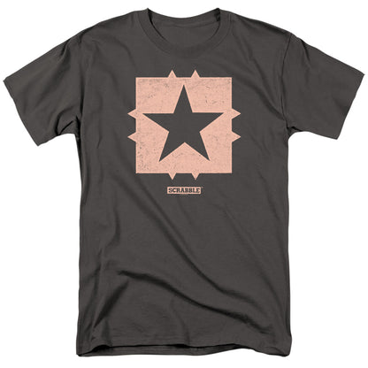 Scrabble Free Space Mens T Shirt Charcoal Officially Licensed