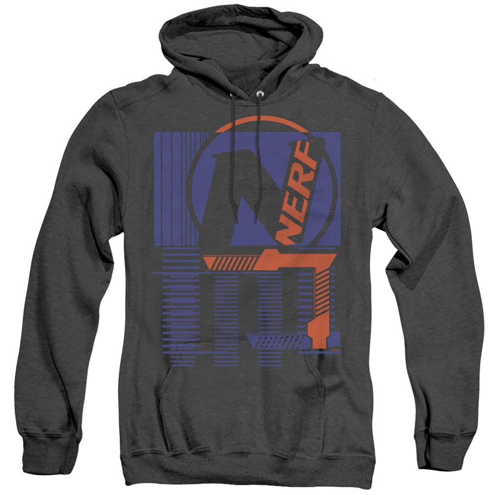 Nerf Grid Mens Heather Hoodie Black