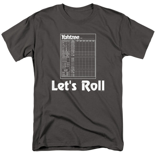 Yahtzee Lets Roll Mens T Shirt Charcoal