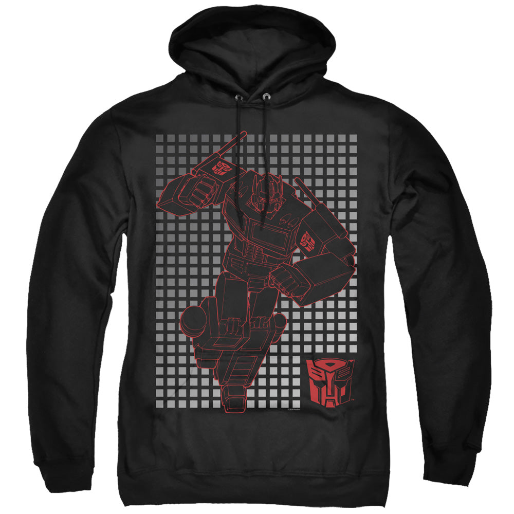 Transformers Optimus Grid Mens Hoodie Black