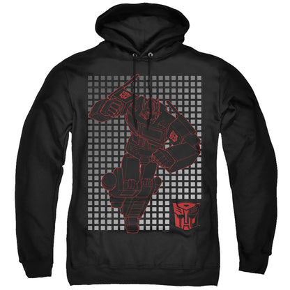 Transformers Optimus Grid Mens Hoodie Black