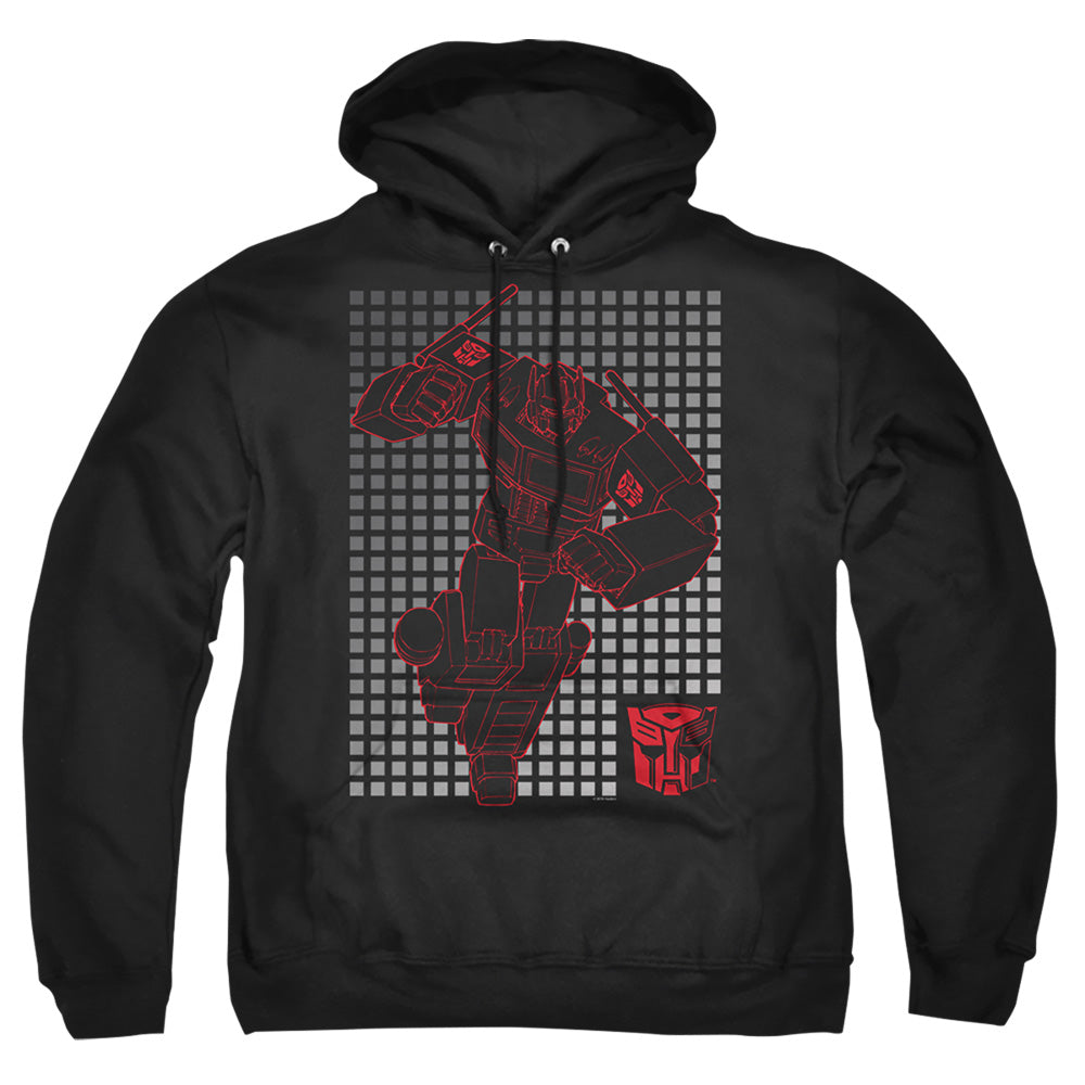 Transformers Optimus Grid Mens Hoodie Black