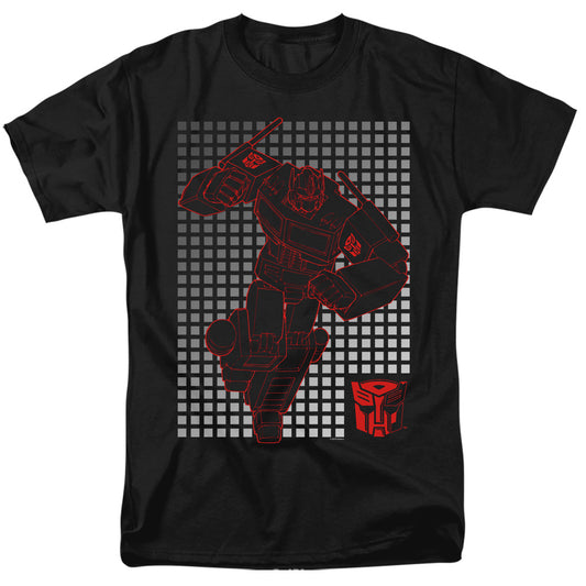 Transformers Optimus Grid Mens T Shirt Black