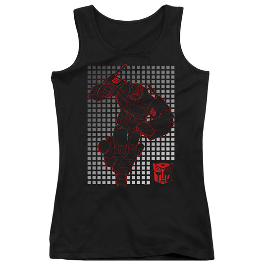 Transformers Optimus Grid Womens Tank Top Shirt Black