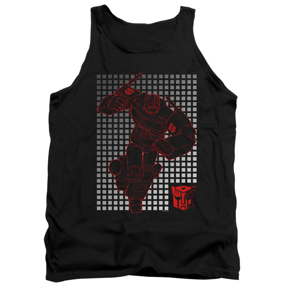 Transformers Optimus Grid Mens Tank Top Shirt Black