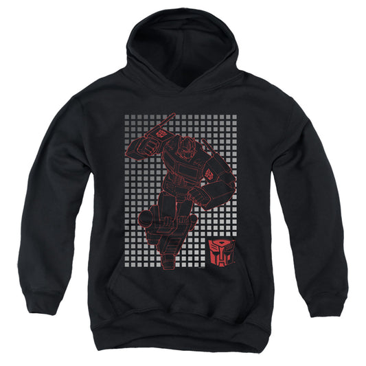 Transformers Optimus Grid Kids Youth Hoodie Black