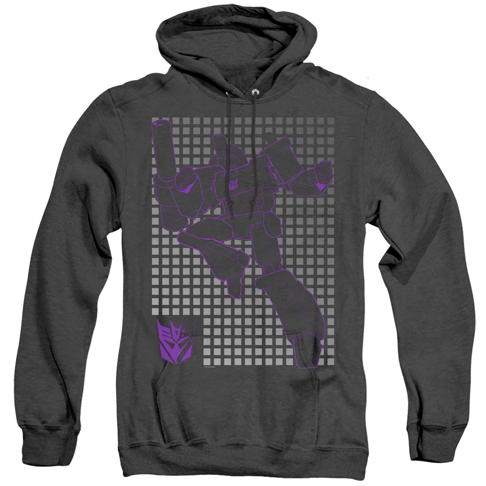 Transformers Megatron Grid Heather Mens Hoodie Black