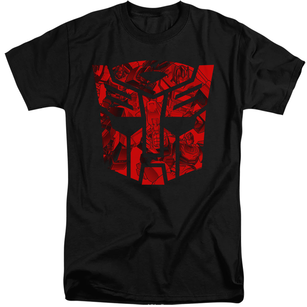 Transformers Tonal Autobot Mens Tall T Shirt Black