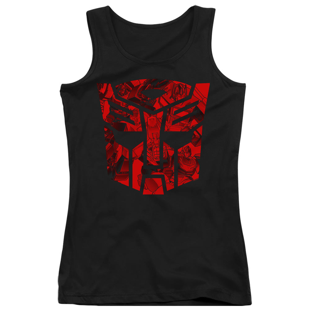 Transformers Tonal Autobot Womens Tank Top Shirt Black