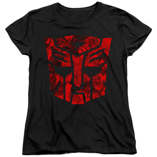 Transformers Tonal Autobot Womens T Shirt Black