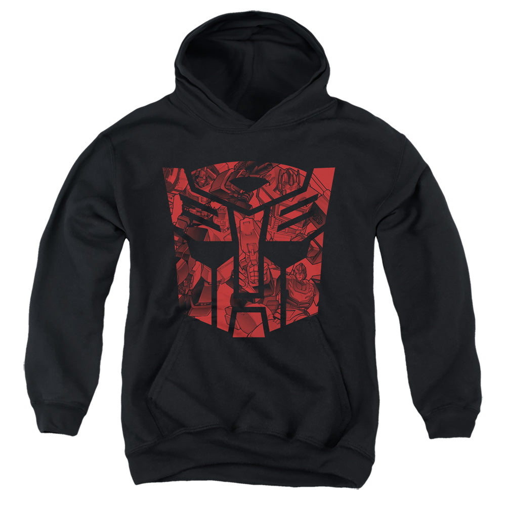 Transformers Tonal Autobot Kids Youth Hoodie Black