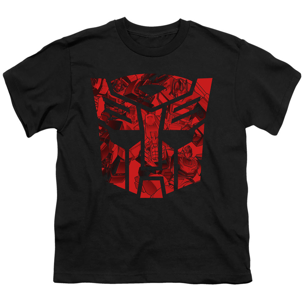 Transformers Tonal Autobot Kids Youth T Shirt Black