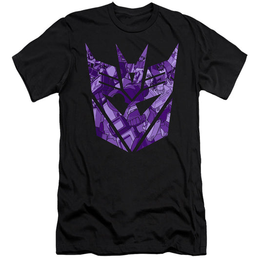 Transformers Tonal Decepticon Slim Fit Mens T Shirt Black