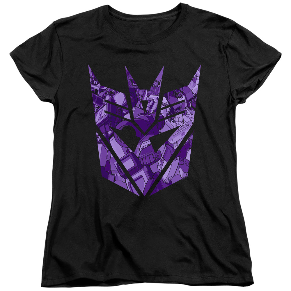 Transformers Tonal Decepticon Womens T Shirt Black