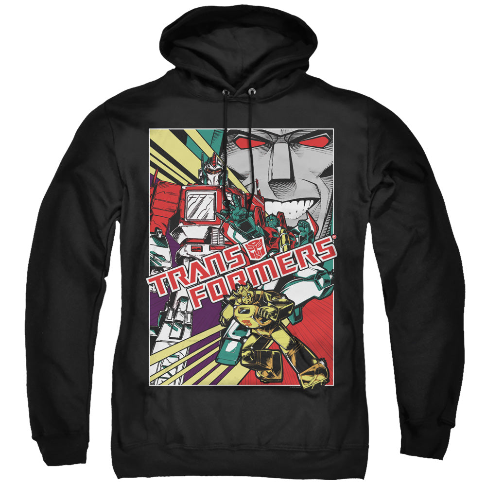 Transformers Comic Poster Mens Hoodie Black