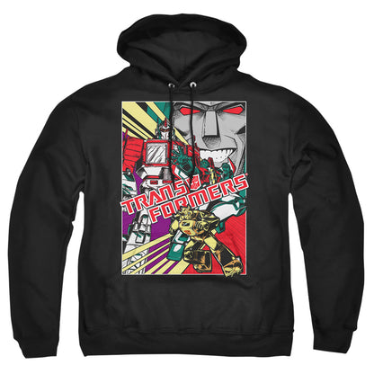 Transformers Comic Poster Mens Hoodie Black