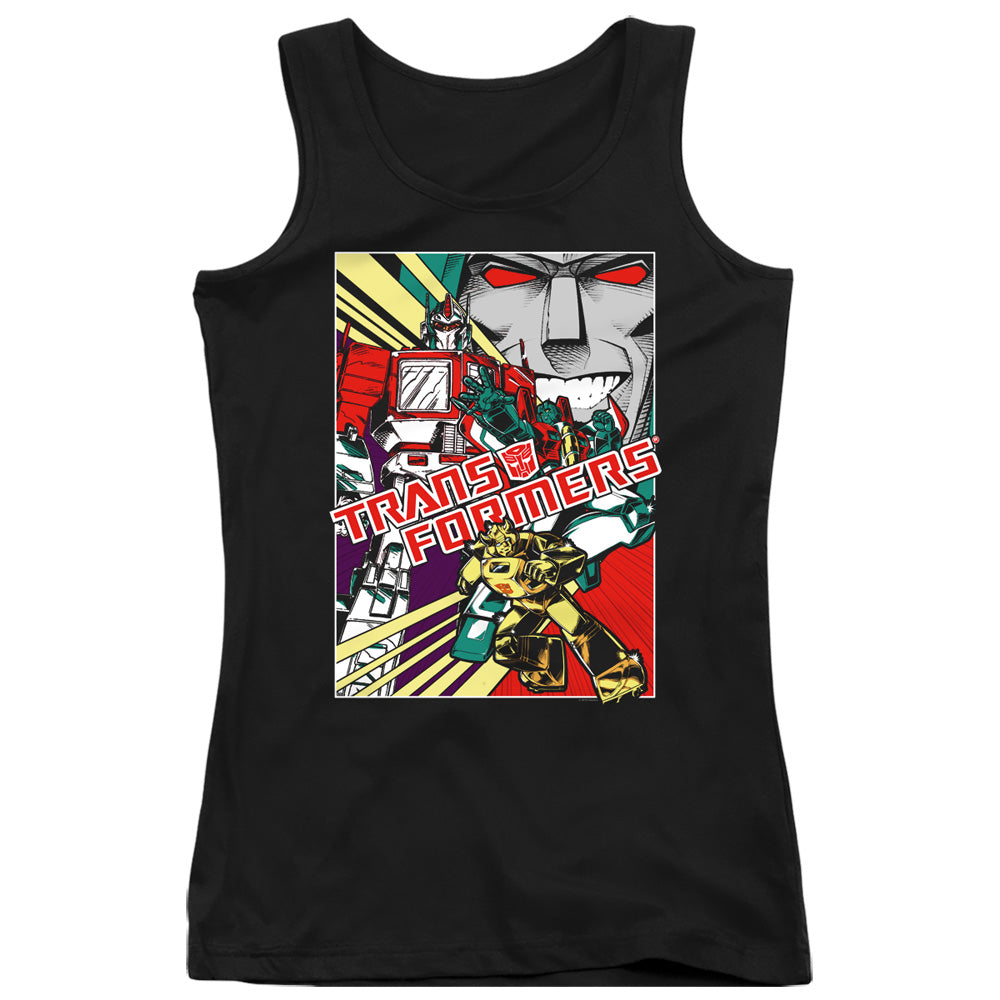 Transformers Comic Poster Womens Tank Top Shirt Black