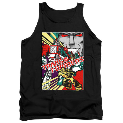 Transformers Comic Poster Mens Tank Top Shirt Black