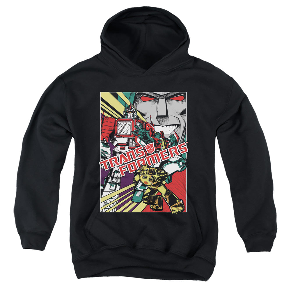 Transformers Comic Poster Kids Youth Hoodie Black