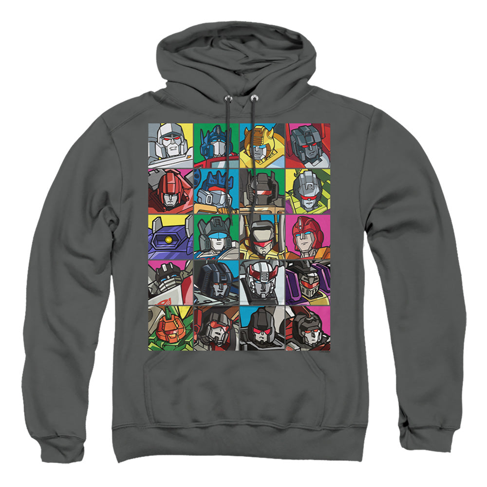 Transformers Transformer Squares Mens Hoodie Charcoal