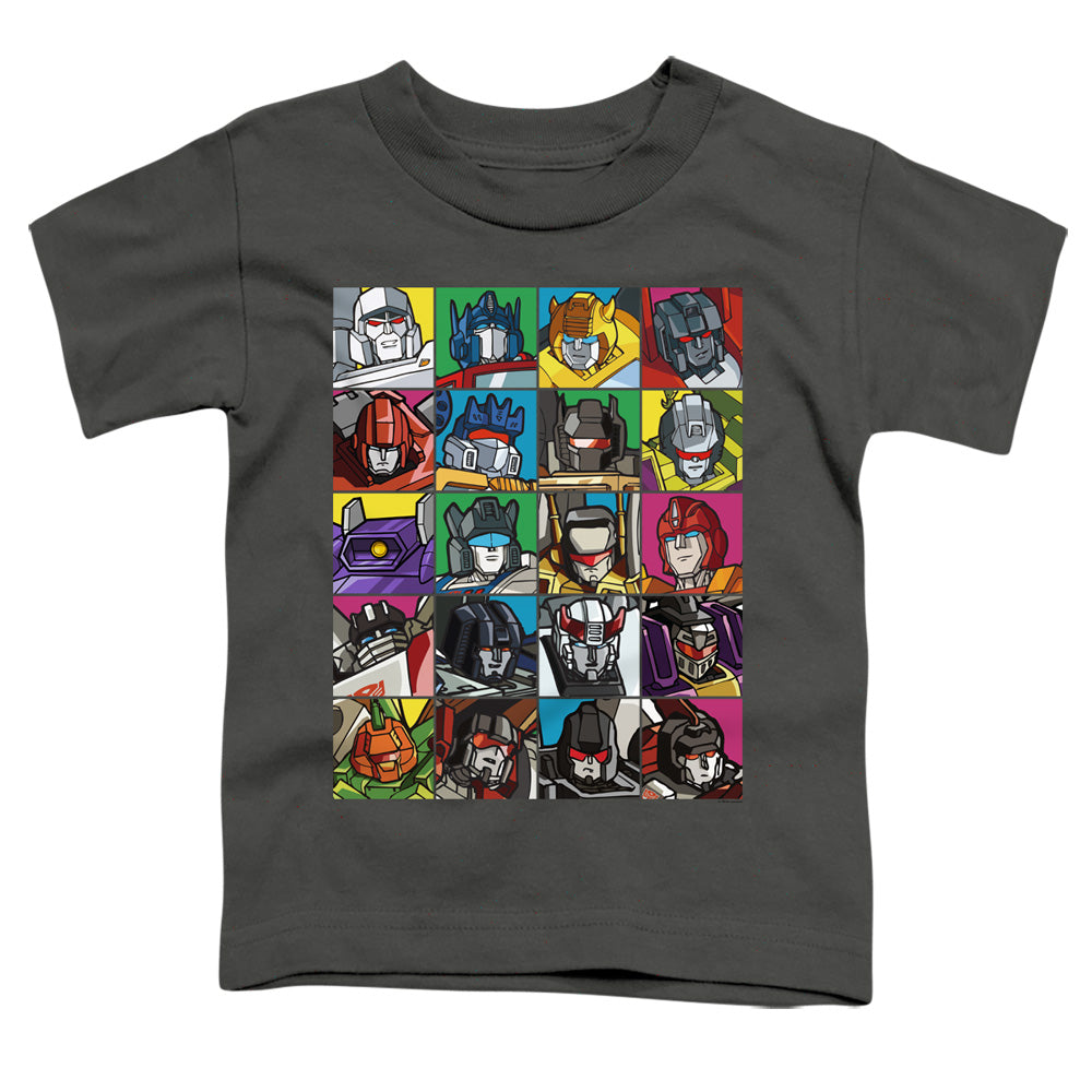 Transformers Transformer Squares Toddler Kids Youth T Shirt Charcoal