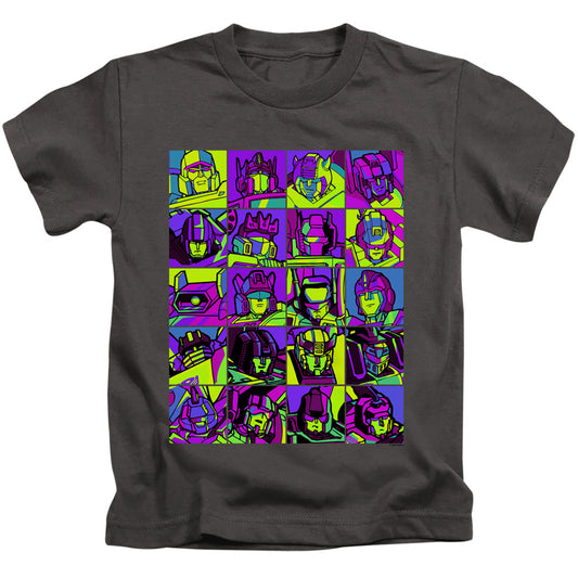 Transformers Transformer Squares Juvenile Kids Youth T Shirt Charcoal