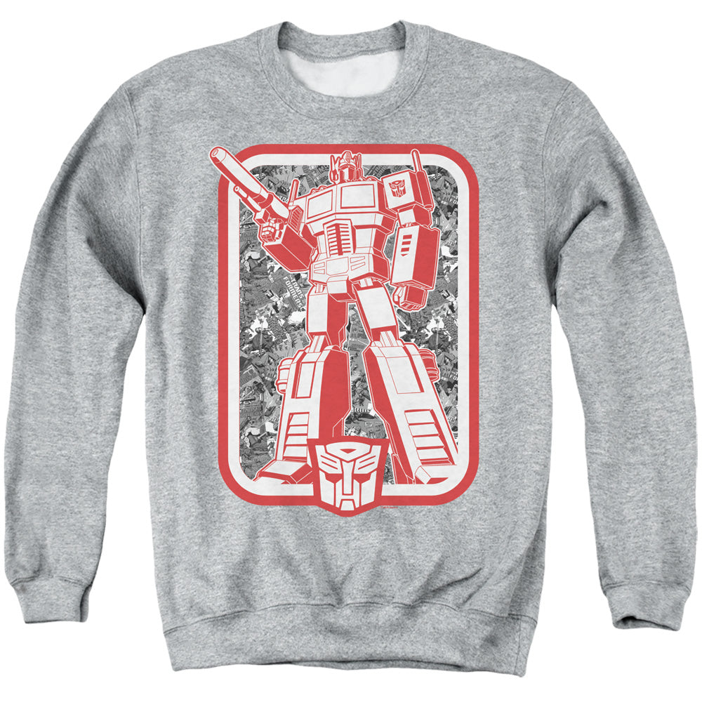 Transformers Autobot Mens Crewneck Sweatshirt Athletic Heather