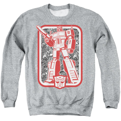 Transformers Autobot Mens Crewneck Sweatshirt Athletic Heather