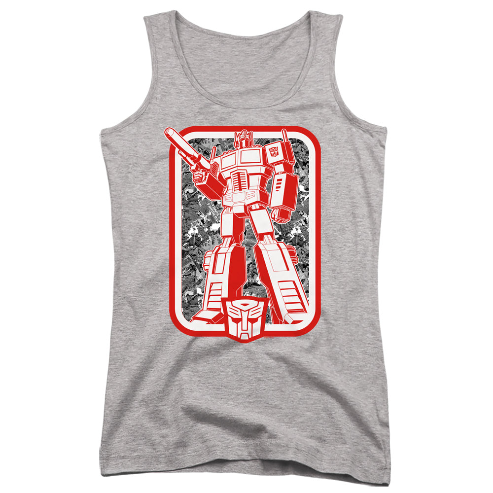 Transformers Autobot Womens Tank Top Shirt Athletic Heather