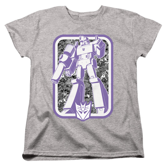 Transformers Decepticon Womens T Shirt Athletic Heather