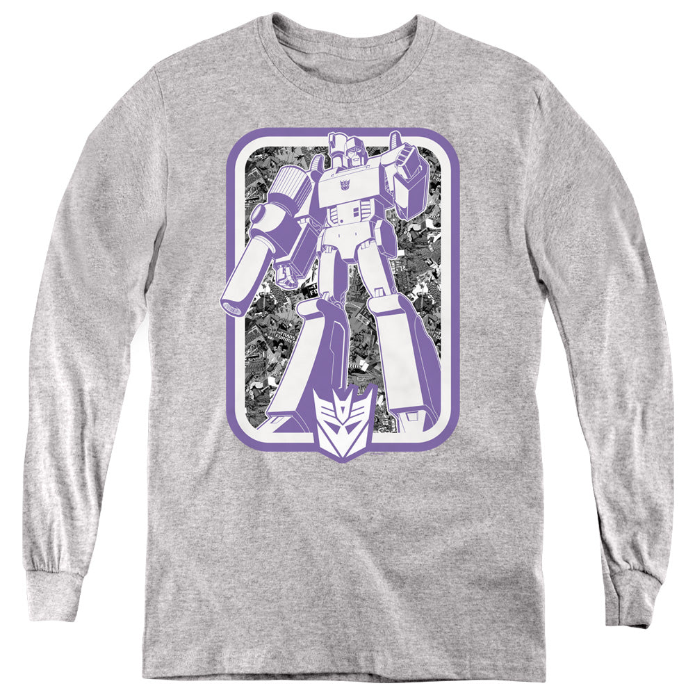 Transformers Decepticon Long Sleeve Kids Youth T Shirt Athletic Heather