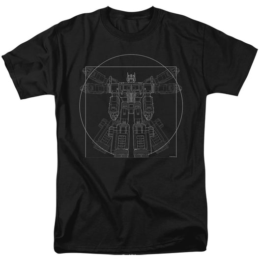 Transformers Vitruvian Optimus Mens T Shirt Black