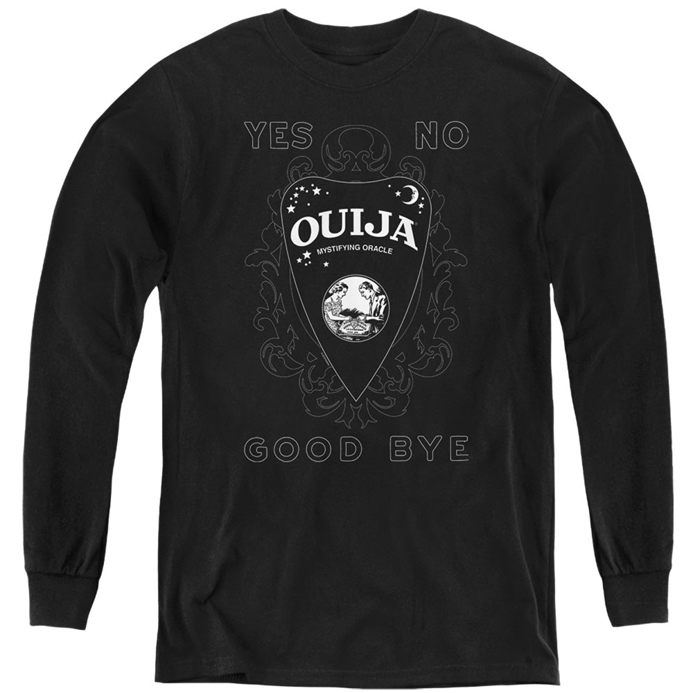 Ouija Planchette Long Sleeve Kids Youth T Shirt Black