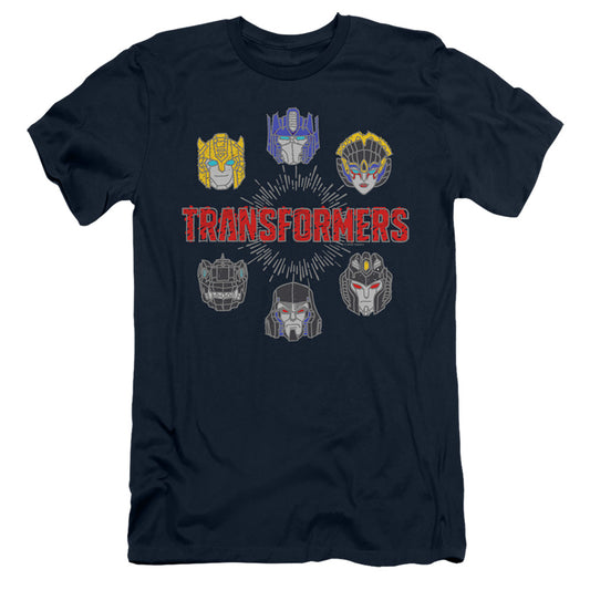 Transformers Robo Halo Slim Fit Mens T Shirt Navy Blue